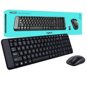 Logitech MK220 Compact Wireless Keyboard and Mouse Set for Windows, 2.4 GHz Wireless with Unifying USB-Receiver, 24 Month Battery, Compatible with PC, Laptop